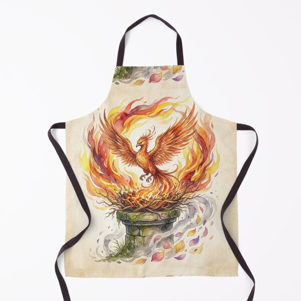 Item preview, Phoenix Flame of Gold Rebirth fantasy art creature race designed and sold by Vintage Designs +.