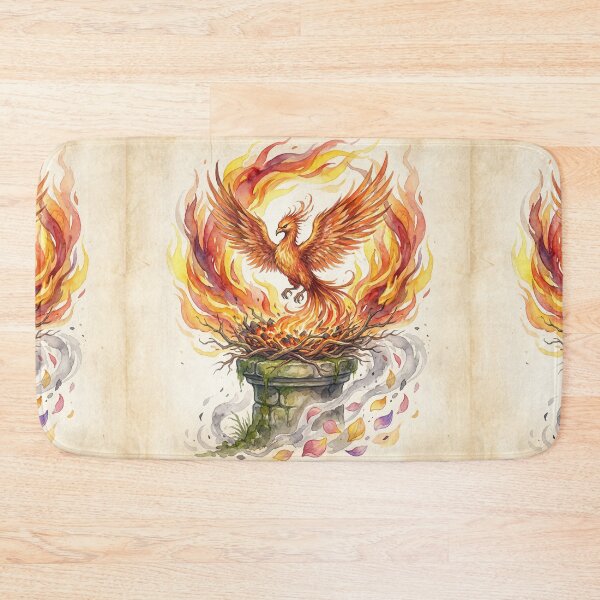 Item preview, Phoenix Flame of Gold Rebirth fantasy art creature race designed and sold by Vintage Designs +.