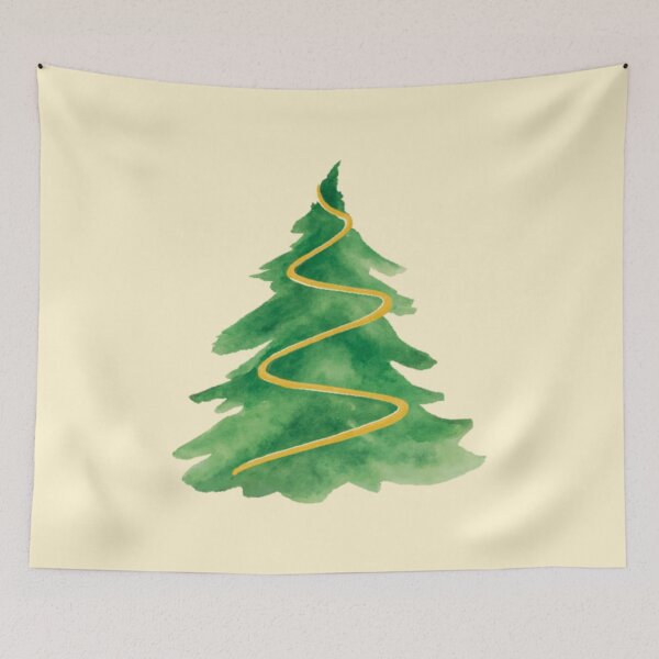 Item preview, Festive Elegance Minimalist Christmas Tree designed and sold by MoxisWatercolor.