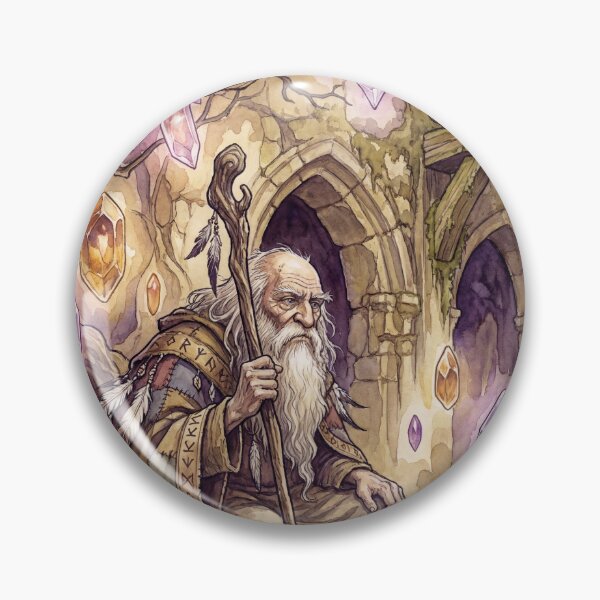 Item preview, Storyteller the old Wisdom Keeper wizard fantasy art creature race designed and sold by Vintage Designs +.