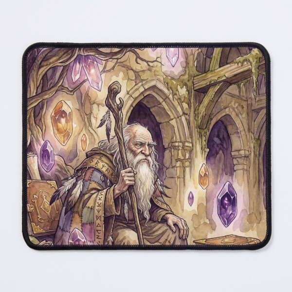 Item preview, Storyteller the old Wisdom Keeper wizard fantasy art creature race designed and sold by Vintage Designs +.