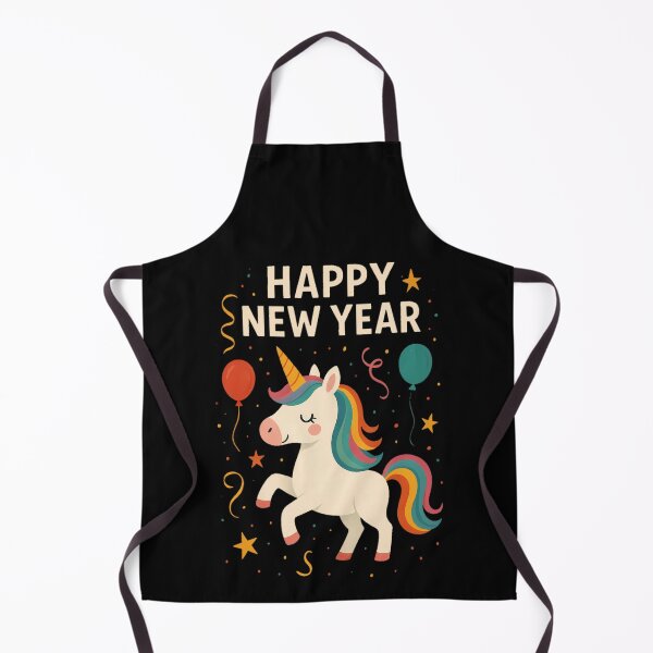 Item preview, Happy New Year — Rainbow Unicorn Greeting designed and sold by DreamiCanvas.