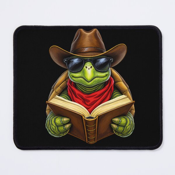 Item preview, Cowboy Turtle Librarian | Book-Reading Western Turtle designed and sold by ColorSplash123.