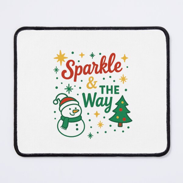 Item preview, Sparkle All the Way | Cute Snowman & Christmas Tree Holiday Design designed and sold by Sksticker991.