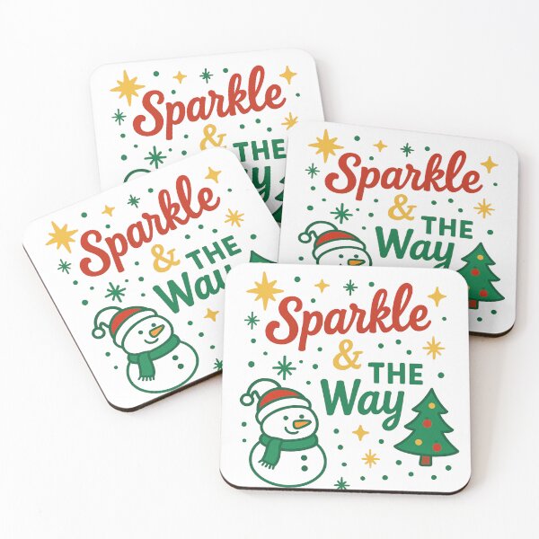 Item preview, Sparkle All the Way | Cute Snowman & Christmas Tree Holiday Design designed and sold by Sksticker991.