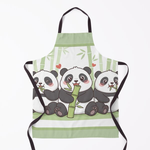 Item preview, Panda Party! Cute Trio of Pandas Eating Bamboo Chibi Kawaii Design designed and sold by Tidarat-27.