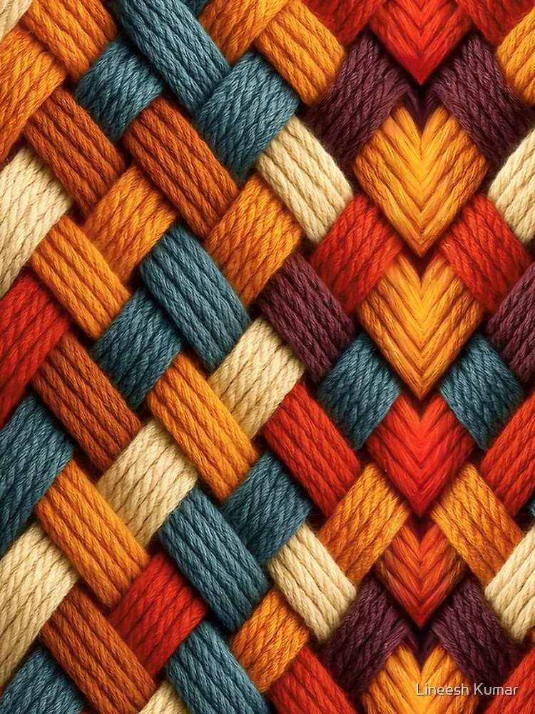 Thumbnail 4 of 4, iPhone Case, Woven Rustic Color Braid Pattern designed and sold by Lineesh Kumar.