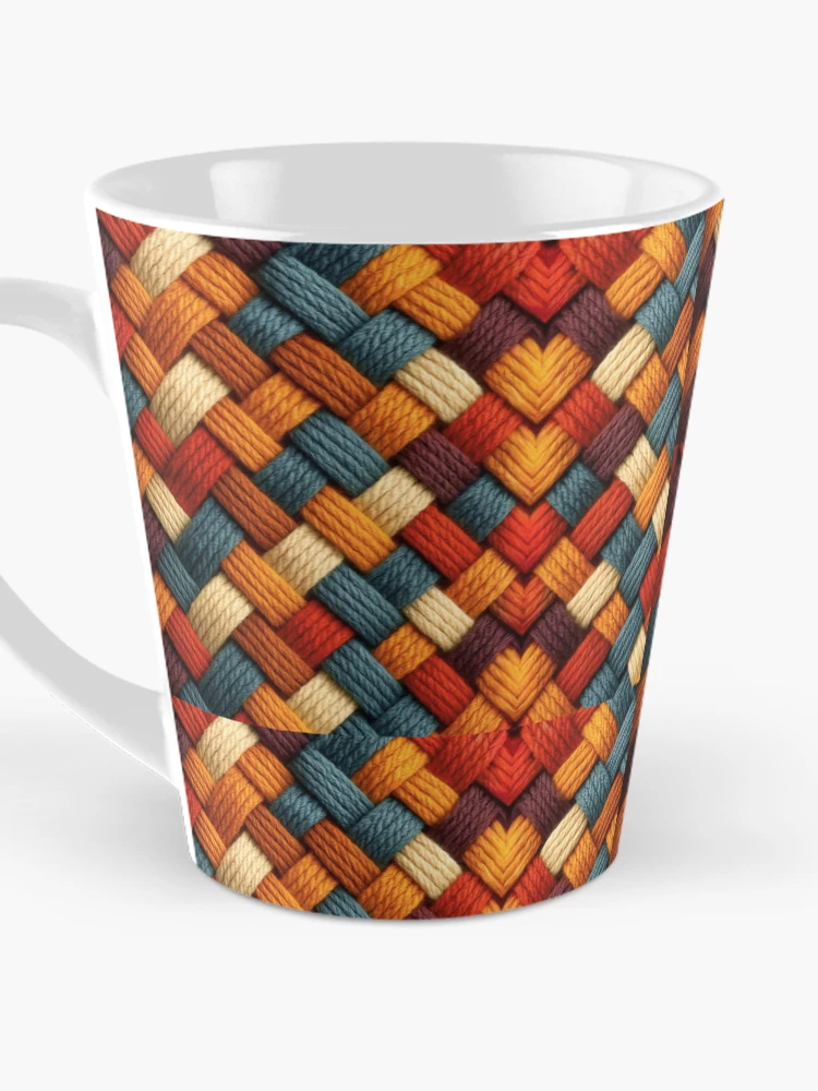 Thumbnail 3 of 4, Coffee Mug, Woven Rustic Color Braid Pattern designed and sold by Lineesh Kumar.