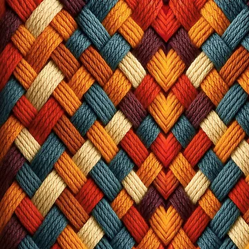 Artwork thumbnail, Woven Rustic Color Braid Pattern by Lineesh Kumar