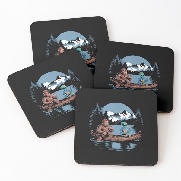 Item preview, Bigfoot Sasquatch Alien Fishing Conspiracy Funny Meme designed and sold by LorraineRita.