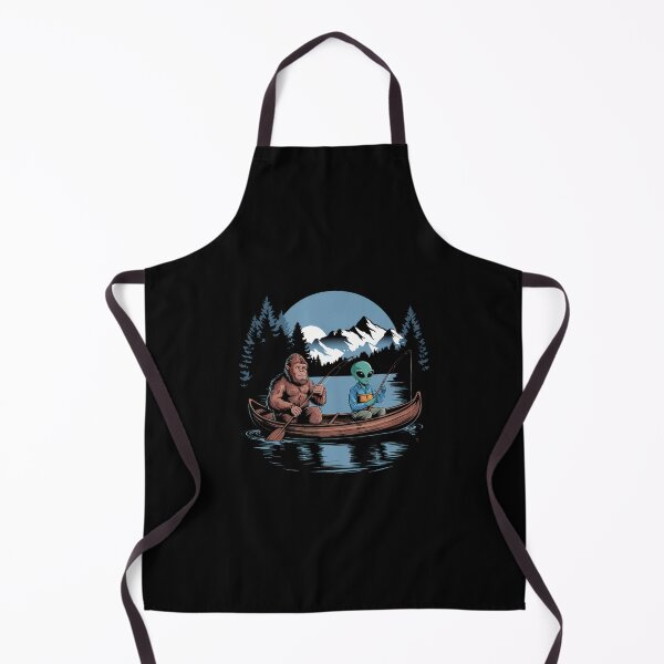 Item preview, Bigfoot Sasquatch Alien Fishing Conspiracy Funny Meme designed and sold by LorraineRita.