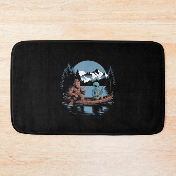 Item preview, Bigfoot Sasquatch Alien Fishing Conspiracy Funny Meme designed and sold by LorraineRita.