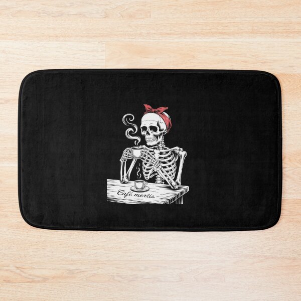 Item preview, Messy Bun Drinking Coffee For Women Skeleton Tired Mom  designed and sold by CombatTask.