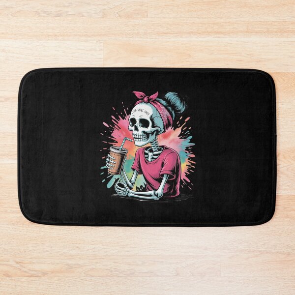 Item preview, Messy Bun Drinking Coffee Tee Women Skeleton Never Better  designed and sold by MathisBellanger.