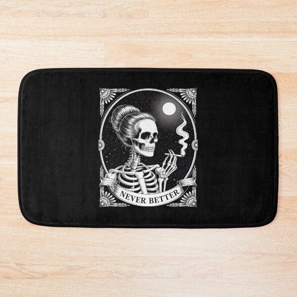 Item preview, Messy Bun Never Better Female Skeleton Drinking Coffee Lover  designed and sold by MathisBellanger.