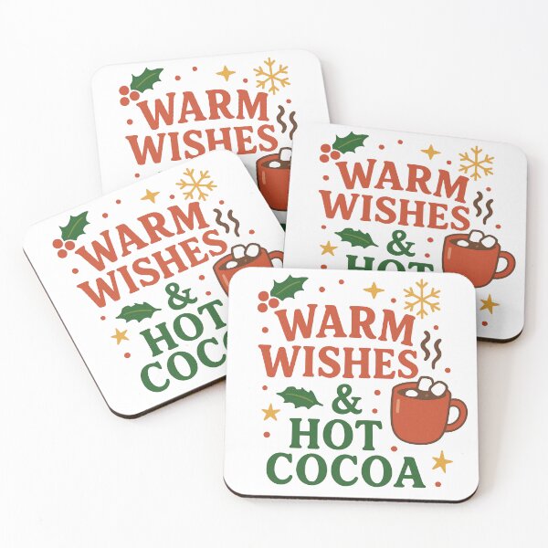 Item preview, Warm Wishes & Hot Cocoa | Cozy Christmas Mug & Holiday Typography Design designed and sold by Sksticker991.