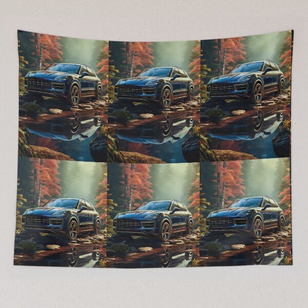 Item preview, SUV contrasting with glowing fall forest colors designed and sold by RevUpDesign.