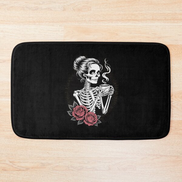 Item preview, Messy Bun Skeleton Drinking Coffee Halloween  designed and sold by MathisBellanger.