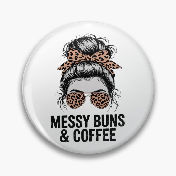 Item preview, Messy Buns & Coffee - Womens Leopard Coffee Lover  designed and sold by MathisBellanger.