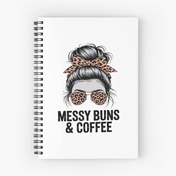 Item preview, Messy Buns & Coffee - Womens Leopard Coffee Lover  designed and sold by MathisBellanger.