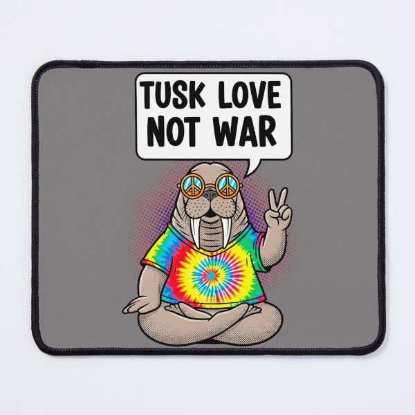 Item preview, Hippie Walrus Tusk Love Pun Funny T-Shirt Sticker designed and sold by SholoStudio.