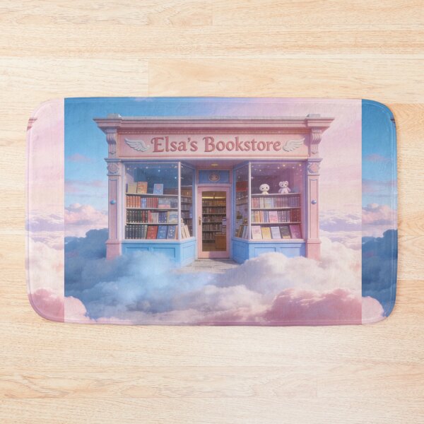Item preview, Pastel Cloud Bookstore Art | Cozy Cottagecore Aesthetic Floating Library | Dreamy Pink Sky Book Lover Gift designed and sold by Cherrydora.
