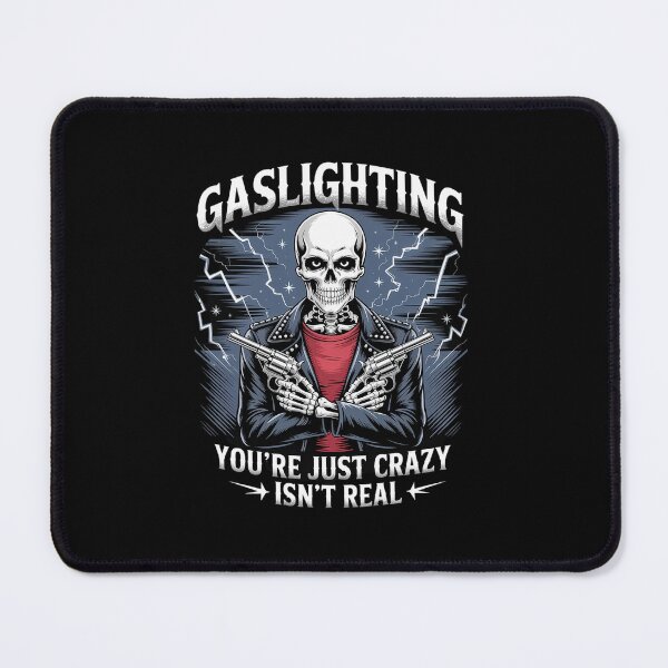Item preview, Gaslighting Isn't Real Funny Cringe Skeleton Meme Bootleg designed and sold by khorbiasieno.