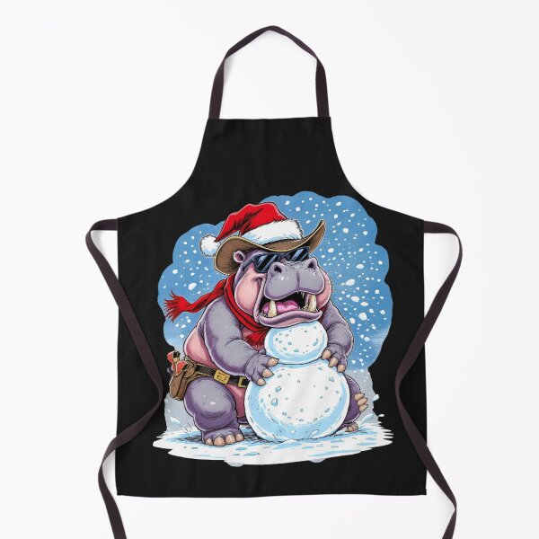 Item preview, Christmas Cowboy Hippo | Snowman Builder Fail designed and sold by ColorSplash123.