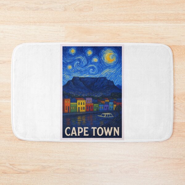 Item preview, ✈Cape Town – Stary Night / Vincent van Gogh Inspired Travel Poster – South Africa Edition – MOTHER CITY✈ designed and sold by WheelieGdArt.