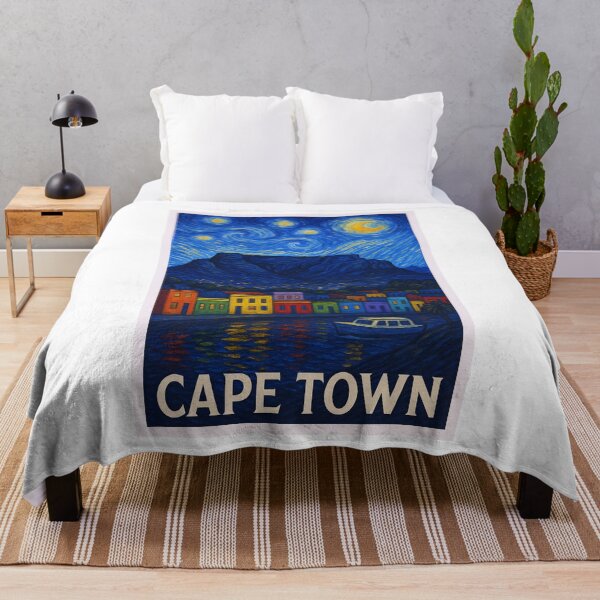 Item preview, ✈Cape Town – Stary Night / Vincent van Gogh Inspired Travel Poster – South Africa Edition – MOTHER CITY✈ designed and sold by WheelieGdArt.