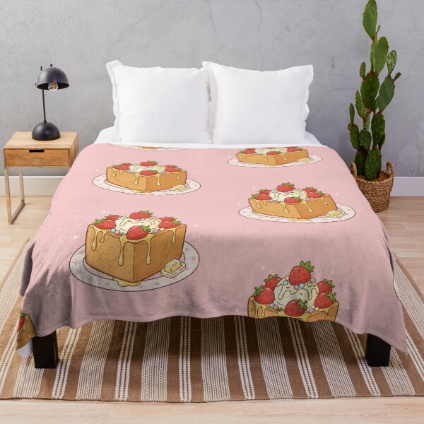 Item preview, Honey Toast Delight: Cute Strawberry Ice Cream Dessert Chibi Kawaii Food Art designed and sold by Tidarat-27.