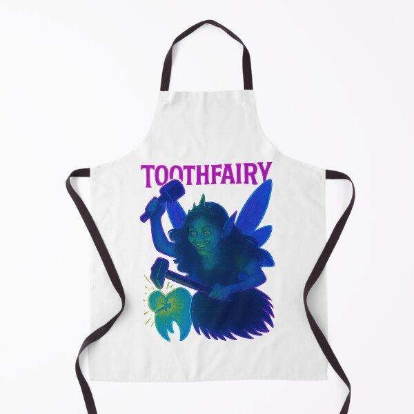 Item preview, Toothfairy Power – Neon Tooth Fairy with Hammer and Broken Tooth designed and sold by Gletschie.