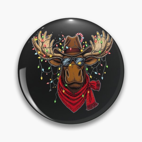 Item preview, Christmas Cowboy Moose | Tangled in Lights designed and sold by ColorSplash123.