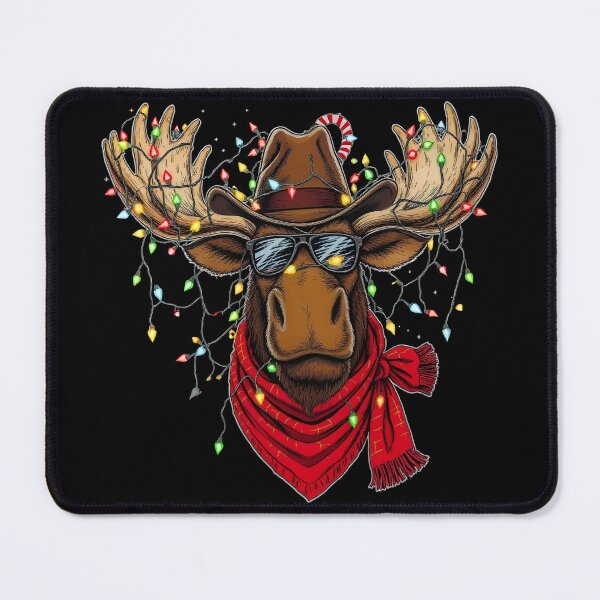 Item preview, Christmas Cowboy Moose | Tangled in Lights designed and sold by ColorSplash123.