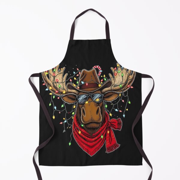 Item preview, Christmas Cowboy Moose | Tangled in Lights designed and sold by ColorSplash123.