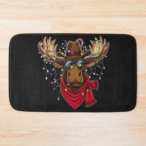 Item preview, Christmas Cowboy Moose | Tangled in Lights designed and sold by ColorSplash123.