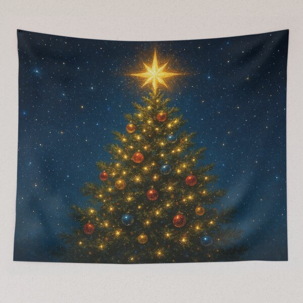 Item preview, Radiant Christmas tree at night designed and sold by Sigtrix.