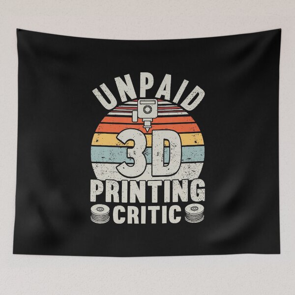 Item preview, Unpaid 3D Printing Critic Filament 3D Printing Retro designed and sold by KathleenEliza.