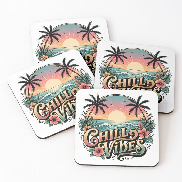 Item preview, Chill Vibes Tropical Sunset Beach Design designed and sold by SoulenCify.