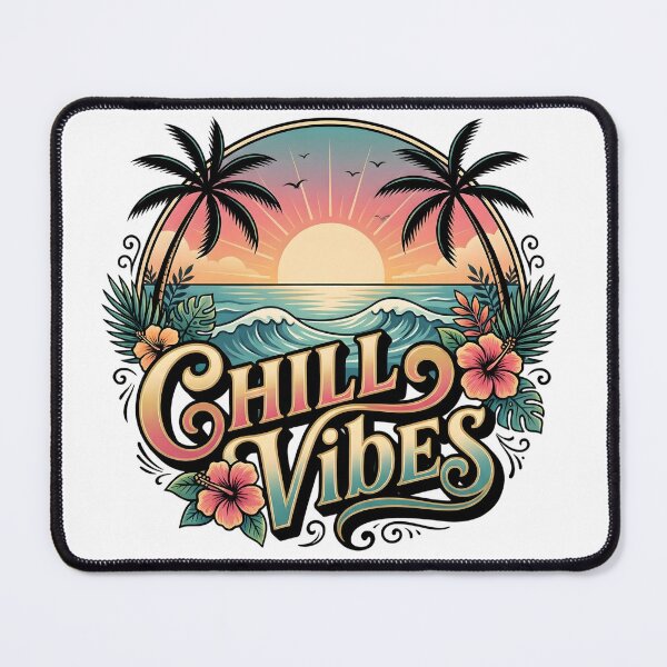 Item preview, Chill Vibes Tropical Sunset Beach Design designed and sold by SoulenCify.