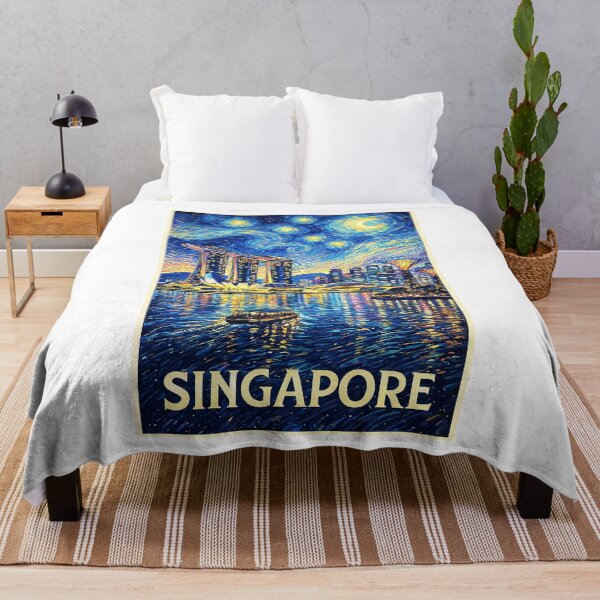 Item preview, ✨Singapore – Stary Night / Vincent van Gogh Inspired Travel Poster – Singapore Edition – CITY IN A GARDEN✨ designed and sold by WheelieGdArt.