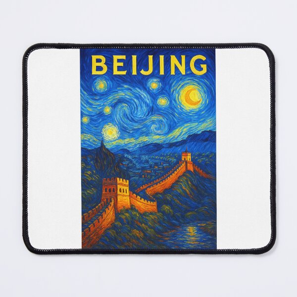 Item preview, ✨Beijing – Stary Night / Vincent van Gogh Inspired Travel Poster – China Edition – CITY OF ANCIENT SKYLINES✨ designed and sold by WheelieGdArt.