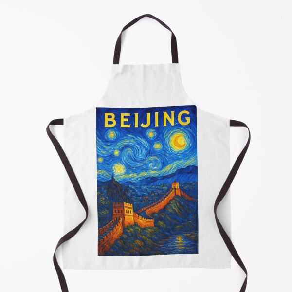 Item preview, ✨Beijing – Stary Night / Vincent van Gogh Inspired Travel Poster – China Edition – CITY OF ANCIENT SKYLINES✨ designed and sold by WheelieGdArt.