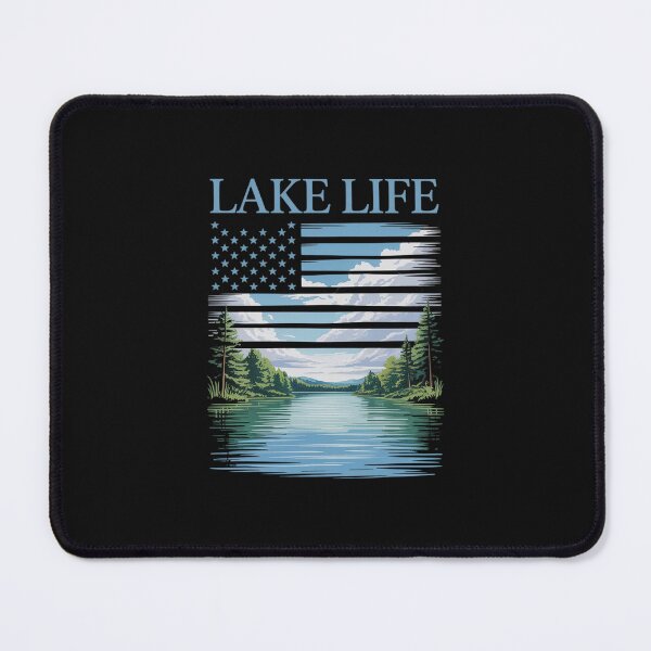Item preview, American Flag Patriot Fishing At The Lake This Is Lake Life designed and sold by nicomitchell.