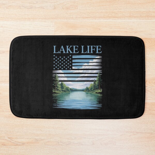 Item preview, American Flag Patriot Fishing At The Lake This Is Lake Life designed and sold by nicomitchell.