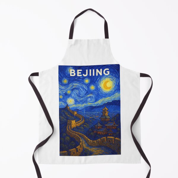 Item preview, ✨Beijing – Stary Night / Vincent van Gogh Inspired Travel Poster – China Edition – CITY OF ANCIENT SKYLINES - V2✨ designed and sold by WheelieGdArt.