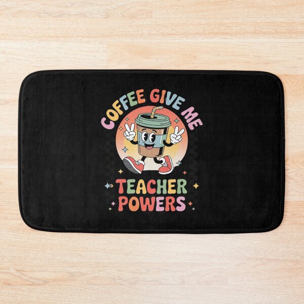 Item preview, Groovy Coffee give me Teacher powers Back to school  designed and sold by lilLilaBatArt.