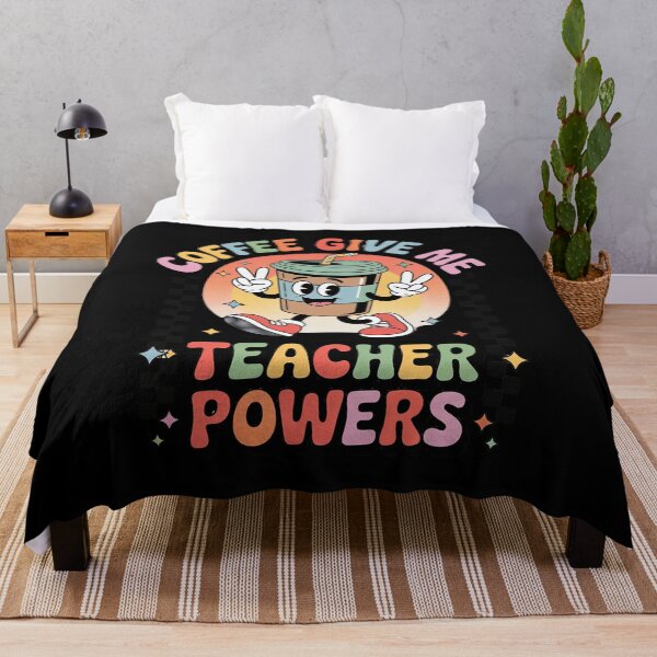 Item preview, Groovy Coffee give me Teacher powers Back to school designed and sold by lilLilaBatArt.