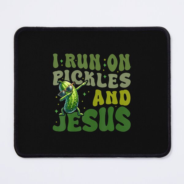 Item preview, Pickle Lover Dill Cucumber I Run On Pickles And Jesus designed and sold by SharronDawn.