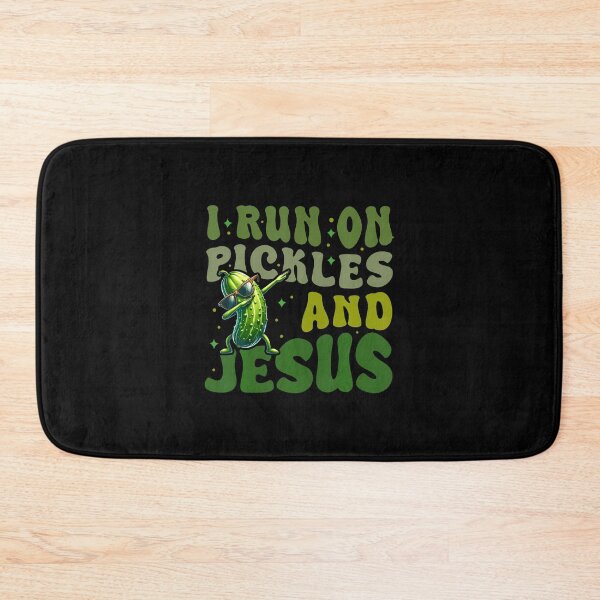 Item preview, Pickle Lover Dill Cucumber I Run On Pickles And Jesus designed and sold by SharronDawn.